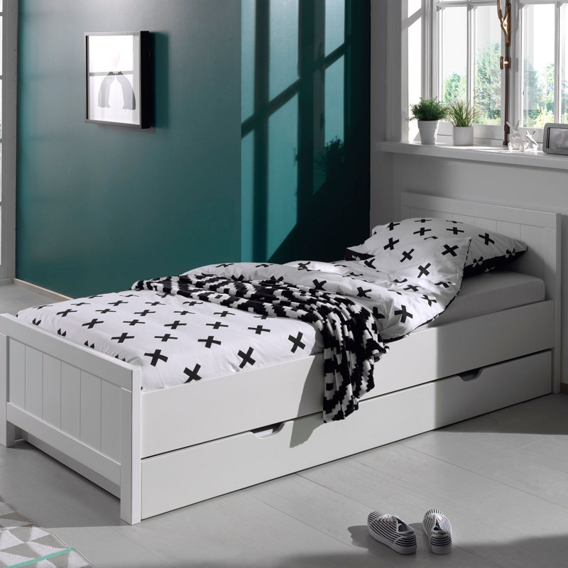 Isabelle & Max Eddy European Single Bed Frame with Storage Wayfair.co.uk